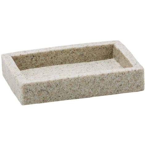 Porta Sapone Bagno Syl Saponetta da Appoggio Design Elegante Moderno Metaform - Colore: Sabbia (1/3)