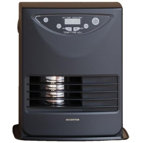 Inverter Stufa A Combustibile Liquido Inverter 5026 Elettronica Ventilata Potenza 3,5 Kw Serbatoio 5 Litri Capacità Di Riscaldamento 130 Mc Colore Grigio