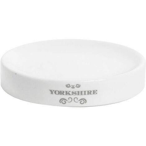 Accessori Bagno Porta Saponetta in Porcellana Bianca Stile British YorkShire (1/2)