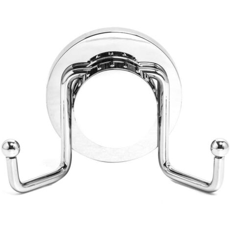 Gancio Accappatoio Doccia a Ventosa senza Viti Appendiabiti Bagno New Chrome 2 (1/3)