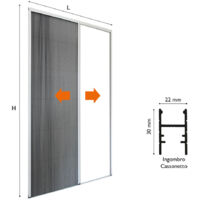 Zanzariera Plissè Avvolgibile Per Finestre Scorrevoli - Kit Fai Da Te In Alluminio, Regolabile Fino A 25cm - Foto 5