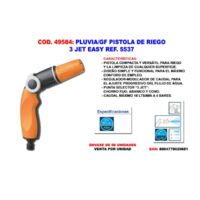Pistola a Spruzzo Irrigazione Giardino Piante Regolabile 3 Getti GF Garden