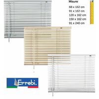 Tenda Veneziana in PVC per Portafinestra Finestra Parasole Inclinabile su Misura - Colore: Grigio - Misure: 91 x 162 cm