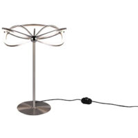 Lampada Tavolo Led con Ellissi Dimmer Acciaio Satinato Charivari GD Trio