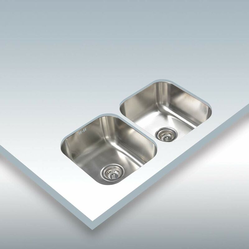 Pyramis Lavello 86 x 50 in Acciaio Inox lavandino 1 Vasca Destra +  gocciolatoio lavabo con PILETTA 3,5'' : : Fai da te