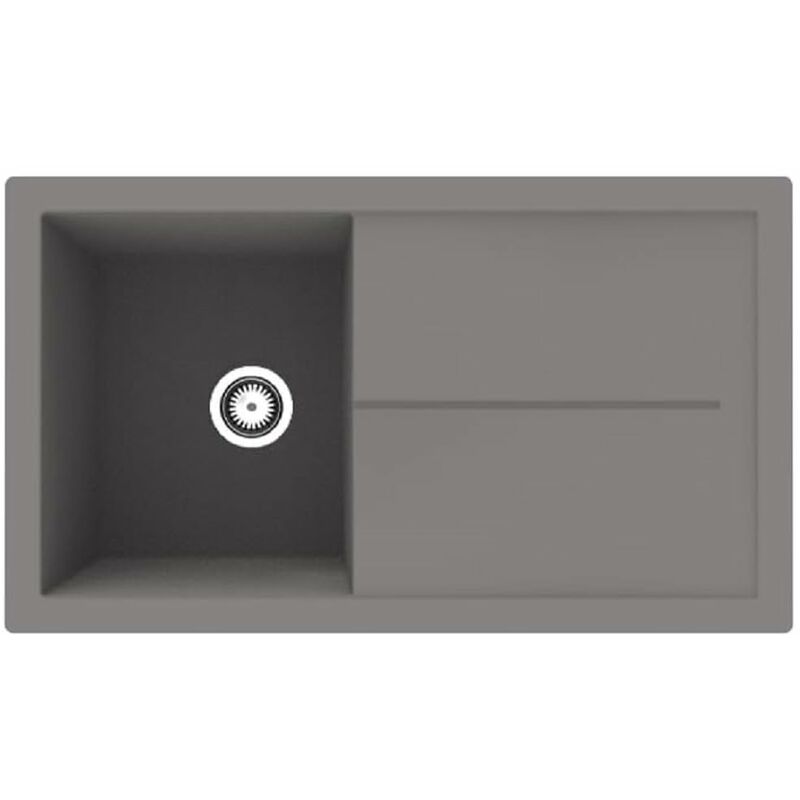 respekta lavello da cucina lavello da incasso Mineralite lavello 86 x 50  nero