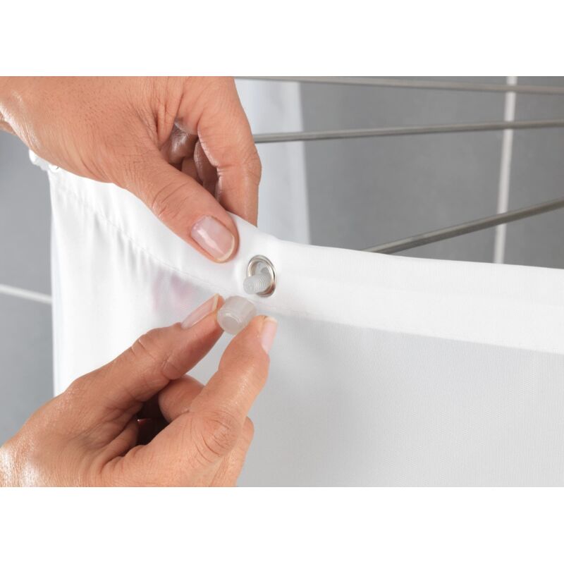 Set di 12 ganci per tenda da doccia in colore rosso