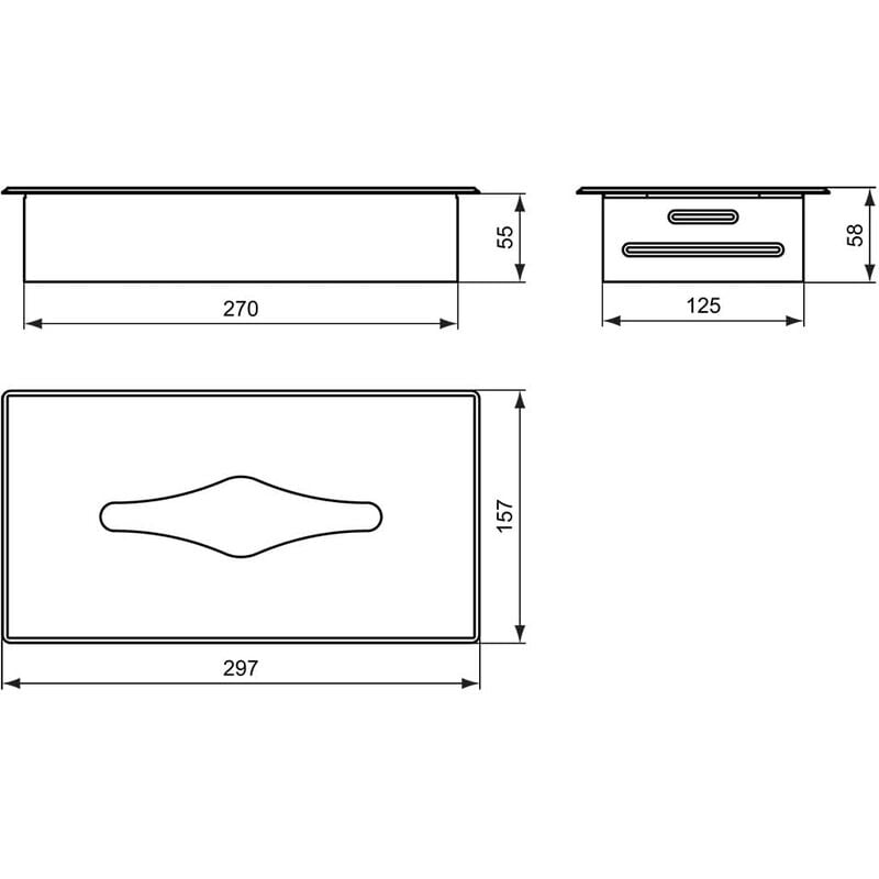 Ideal Standard A9133MY Serie IOM porta kleenex da inserire a muro, acciao  inossidabile