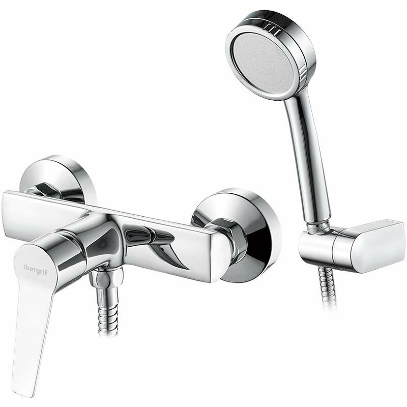 Rubinetto Doccia Monocomando Con Doccetta E Flessibile | Cromato - Ibergrif - Foto 13