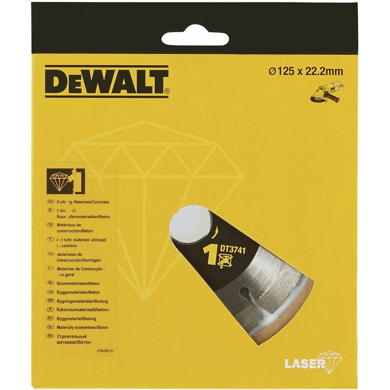 DeWalt DT3741-XJ Disco a Corona Segmentata, Saldato al LaserMateriali da  Costruzione, 125 x 22.2 x 7.5 mm