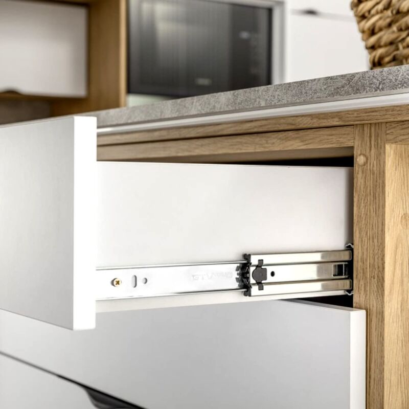 Guide Per Cassetti GTV 400mm - Estrazione Totale, Acciaio Zincato, Capacità 100kg, Montaggio Laterale O A Scanalatura - Foto 5