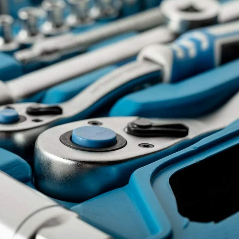 Set Attrezzi Högert Technik 33 Pezzi - Chiavi A Bussola E Cricchetto | Valigetta Portatile Per Meccanica