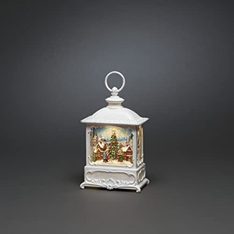 Konstsmide Decorazioni natalizie a LED con neve, scena