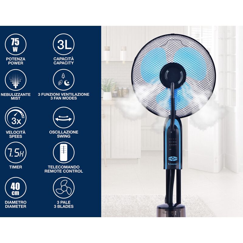 Ventilatore Industriale XPower - 1600 CFM, 4 Velocità, Blu, Per Circolazione Aria In Ampi Spazi - Foto 9