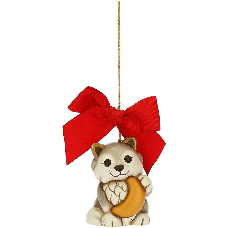 THUN Addobbi Natalizi Maxi – Lupo Noah E Castoro Con Stella, In Ceramica Decorata A Mano, 7,7 Cm, Collezione Natale 2022 - 3
