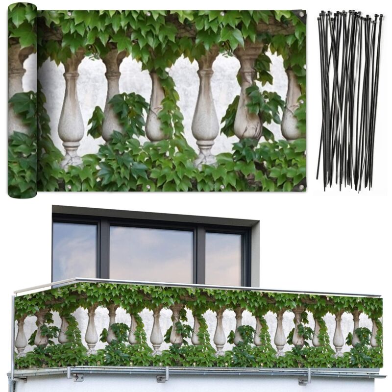 Frangivista Per Balcone 5m - Motivo Rose, Resistente UV E Agenti Atmosferici - Foto 4