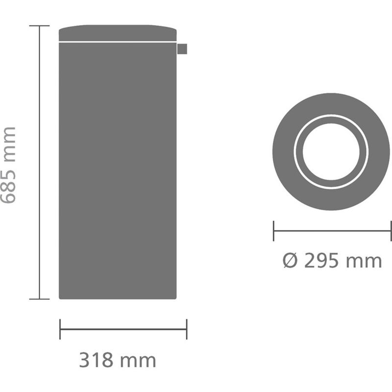 Brabantia Flameguard Paper Bin Cestino Gettacarte Ignifugo, Certificato