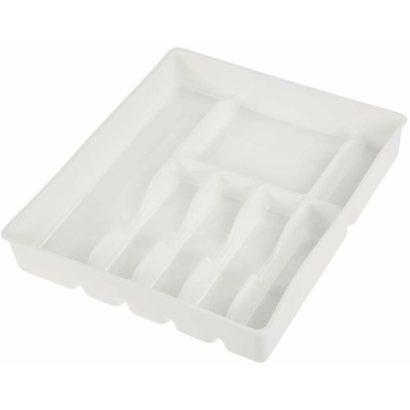 Keeeper 10462100000-Vassoio portaposate per cassetti, Set da 13, colore:  bianco