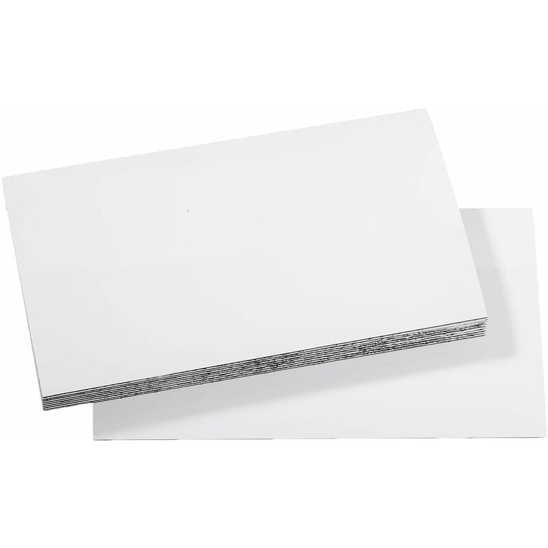 First4magnets MFL10060(GWD)-100 - Etichette magnetiche flessibili, con  superficie lucida bianca da pulire con un panno, 100 x 60 x 0,76 mm, 100 pz