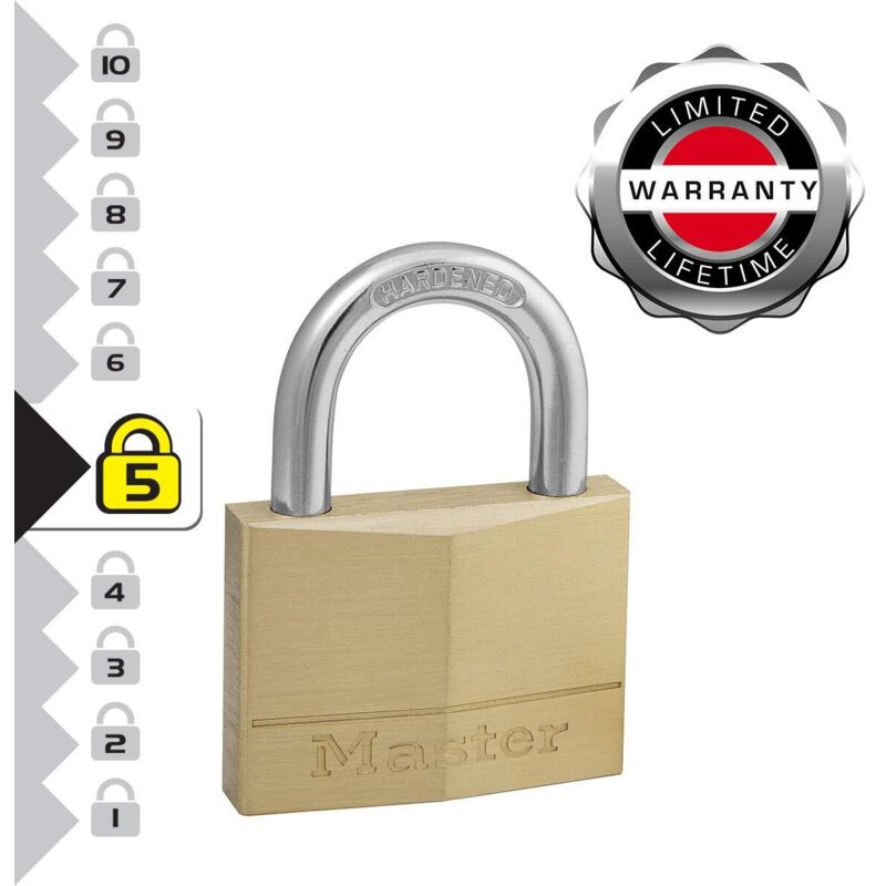 MASTER LOCK - 2 LUCCHETTI IN ALLUMINIO MASSICCIO - ARCO IN ACCIAIO 20x11x3 Mm 88283577