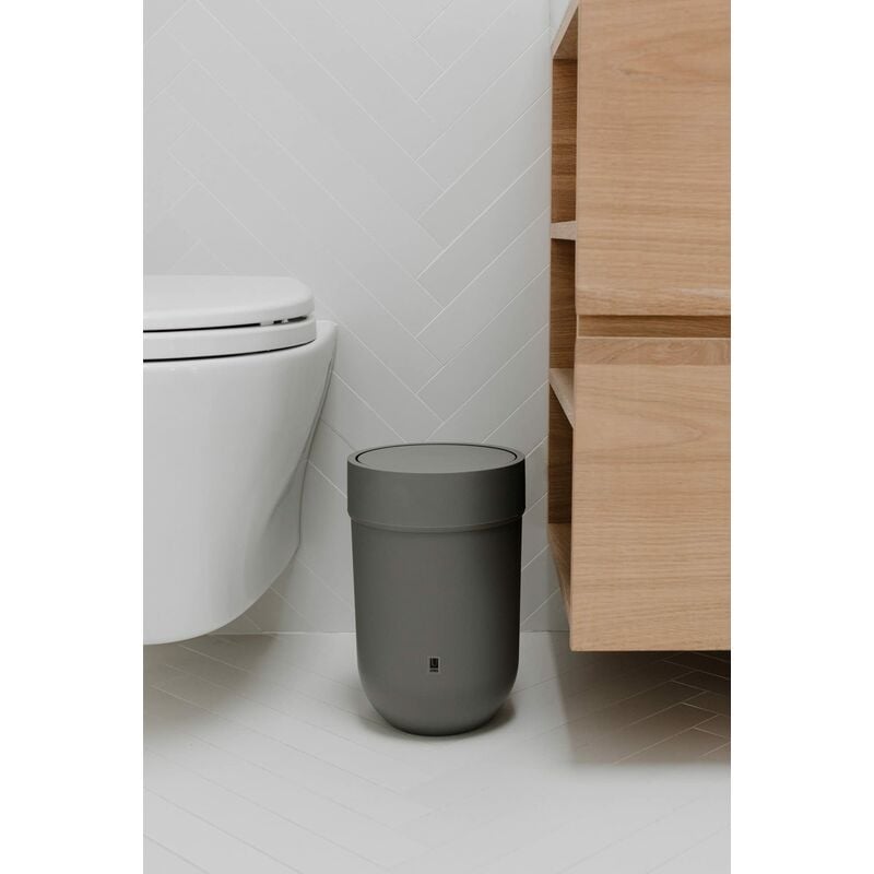 Umbra 023269-918 Touch Cestino da Bagno con Coperchio, Grigio