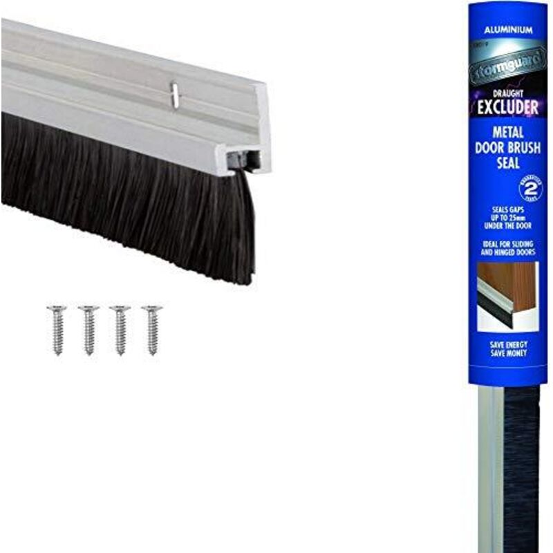 Stormguard Paraspifferi Autoadesivo A Spazzola 5m – Grigio, 4 Rotoli, Sigilla Fessure 1,5-3 Mm Per Porte E Finestre