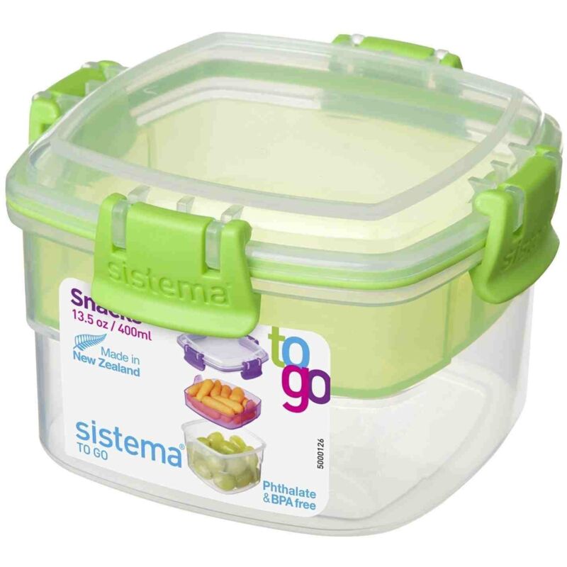 Sistema Snack 'n' Nest TO GO - Set 3 Contenitori Alimentari 150/305/520 Ml, Senza BPA
