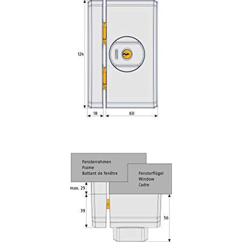 Blocco Resistente 1 Tonnellata Fts96 Al0125 Serratura Con Blocco Blocco Per Finestre Con Doppio Chiavistello A Incastro Chiusura Con Chiave Livello Di Sicurezza 10 31745 Chiusura Finestra Con Chiave