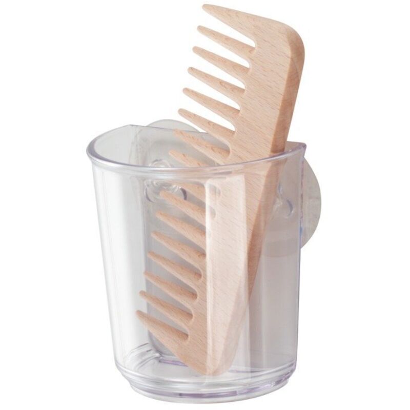 Organizer Da Bagno Con Ventose | Portaspazzolini In Plastica Trasparente - Foto 8