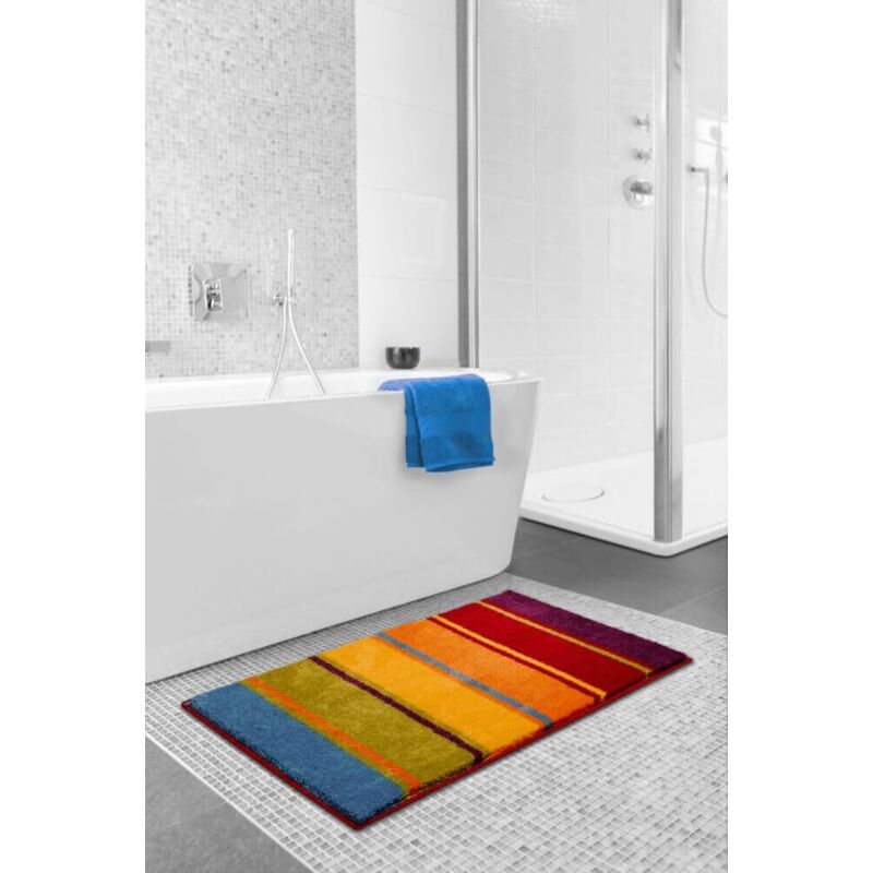 Grund SummerTime Tappeto Da Bagno Supersoft 60x90 Cm - Antiscivolo, Lavabile, In Poliacrilico - Multicolore