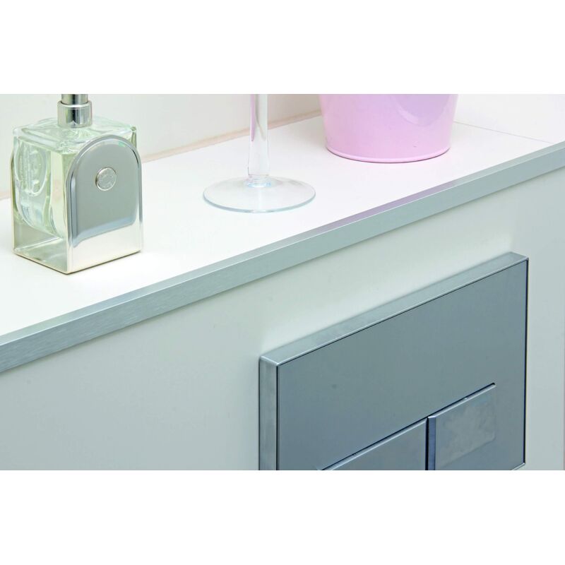 Alberts Profilé D'angle Aluminium - Effet Inox Brillant - 100x3x1,5 Cm - Autocollant