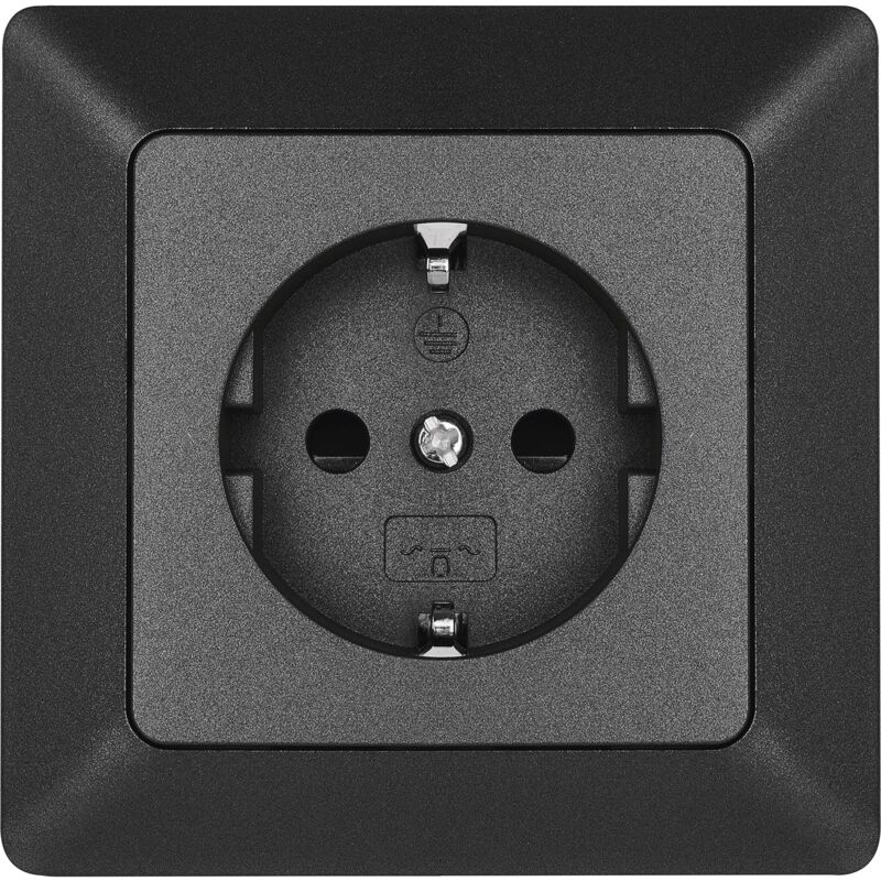 Presa A Muro TAE-F/F InLine Per Impianti Telefonici A Norma - Applicazione Ad Incasso, Colore Nero - 2