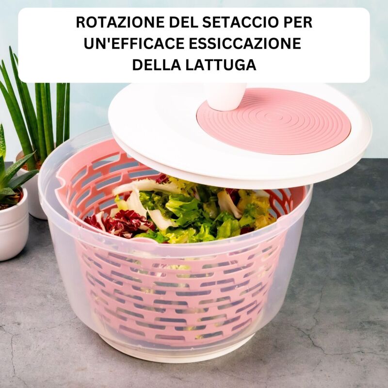 Centrifuga Per Insalata Westmark - 4,4 Litri, Rosa, Pratica E Compatta, Lavabile In Lavastoviglie - Foto 7