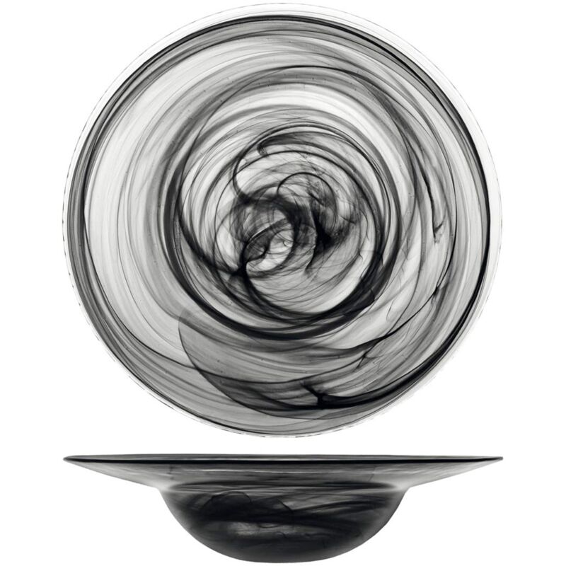Set De 6 Verres En Verre Alabastro Noir - Collection H&H - Design Audacieux - Lavable Lave-vaisselle Et Micro-ondes