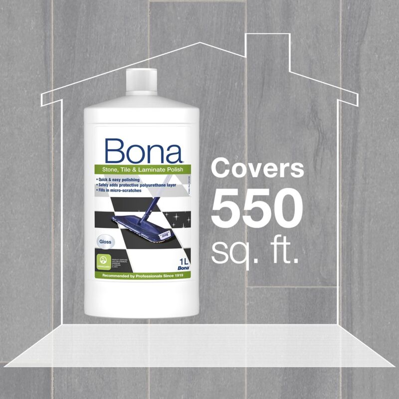 Bona Polish Opaco 5L - Rivestimento Protettivo A Base D'Acqua Per Parquet, Laminato, Linoleum E PVC