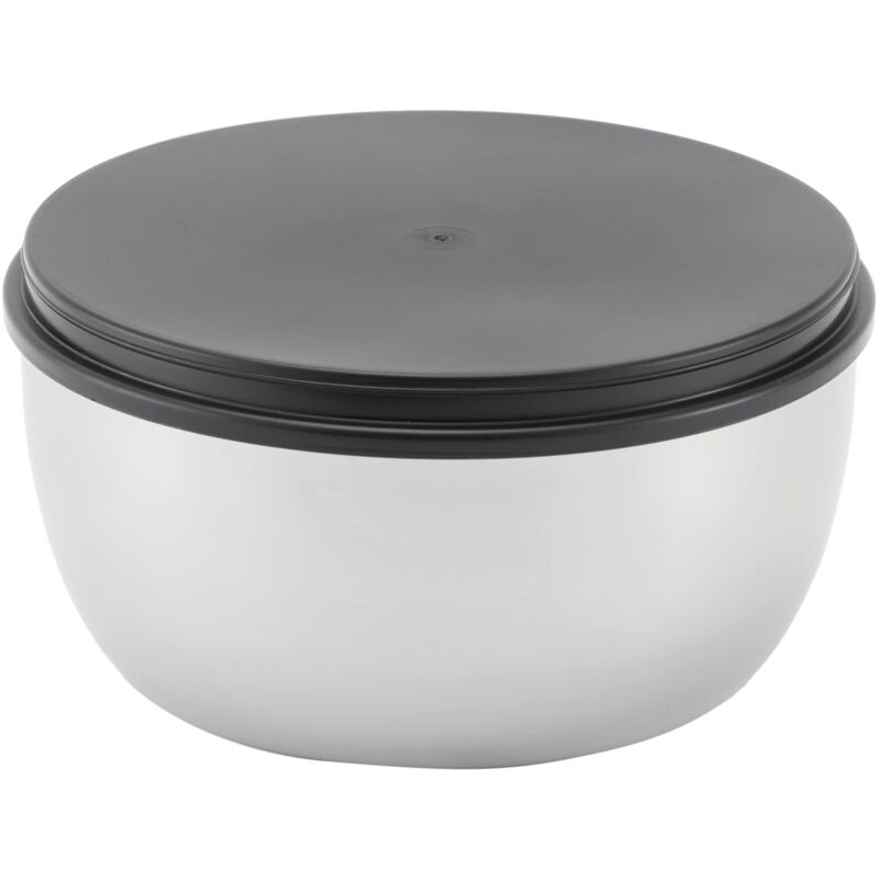 HaWare - Set di 5 ciotole per insalata, in acciaio inox, con coperchio ermetico e fondo in