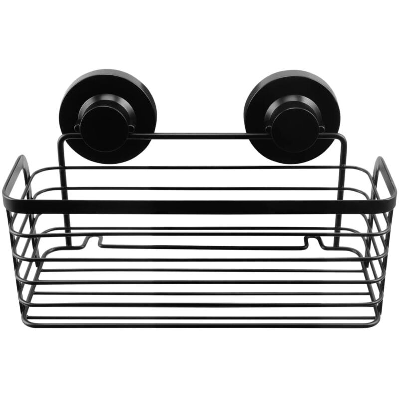 Cornat T340272 T340272-Cestino Da Doccia 3 In 1, Extra Grande E Alto, Per Montaggio A Parete, 3 Diverse Opzioni Di Fissaggio Con Ventosa, Cuscinetto Adesivo E Foratura, Cromato, Cromo (Lucido