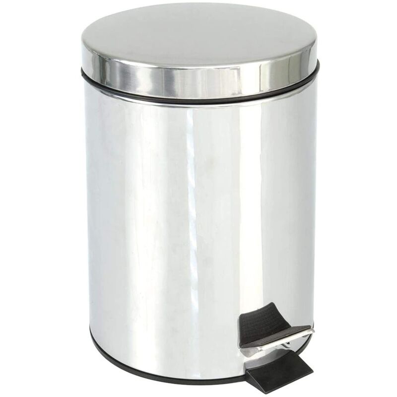 Cestino Spazzatura Con Pedale 5L Acciaio Inossidabile - Antimpronta, Satinato, AMIG - Foto 9