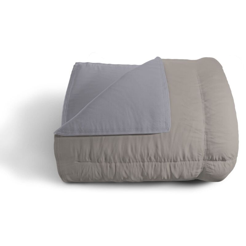 Piumino Invernale Bicolore Sogni E Capricci Double-Face - Grigio Chiaro/Scuro Singolo 150x200cm