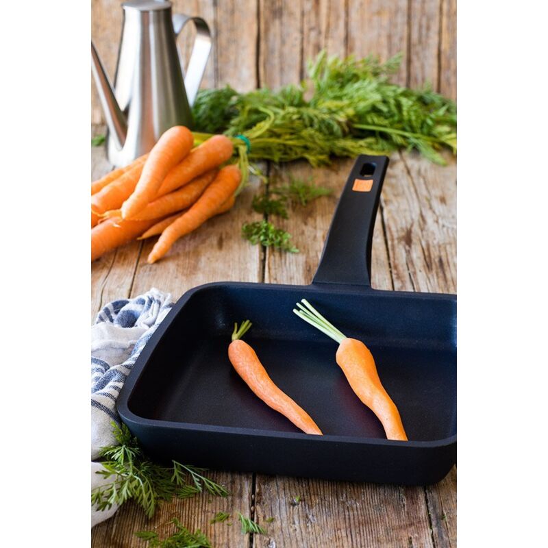 Padella Paella BRA Prior 36cm - Alluminio Pressofuso, Antiaderente Teflon, Manici Silicone, Per Induzione - Foto 2