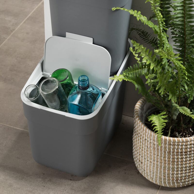 Patttumiera Raccolta Differenziata Curver Keter Ready To Collect 10L – Grigio (con Supporto A Parete) - 2