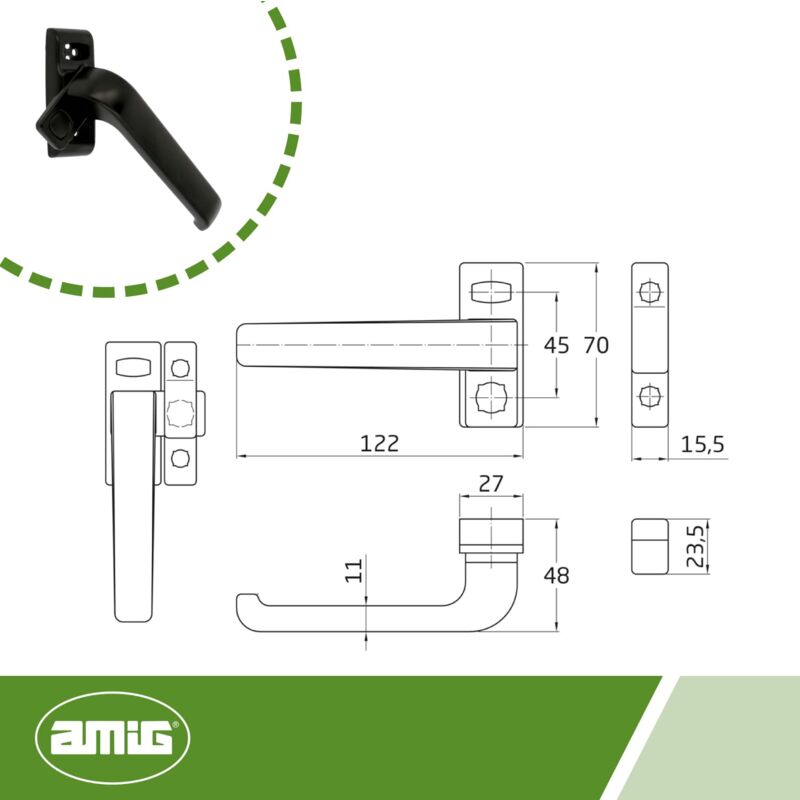 Maniglia Per Porta Epsilon In Alluminio - Moderna, Resistente E Facile Da Installare - Foto 9