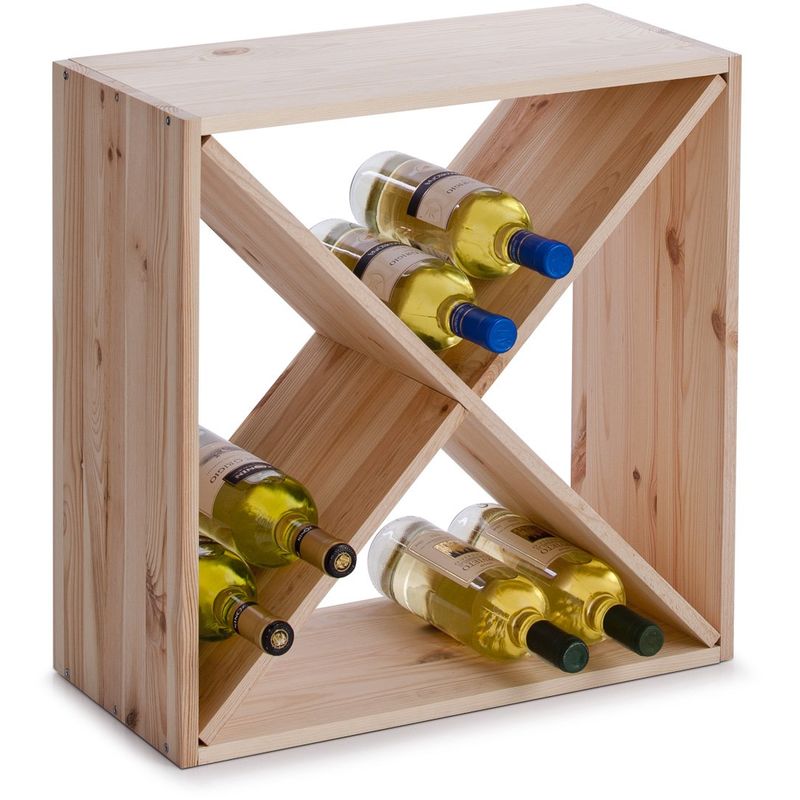 GIANTEX Porta Vino per 72 Bottiglie, Scaffale Portaoggetti per Vino,  Portabottiglie di Vino in Legno, Mobiletto