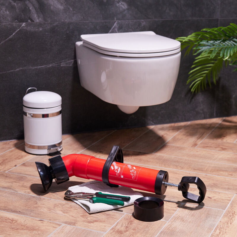 CHICIEVE Stura WC,Sturalavandini A Pressione,Pompa Stura Scarichi A Pressione,stantuffo Per WC,stura Wc A Pressione,sblocco Lavandino Da Cucina E Bagni/bidet (bianco - copertina