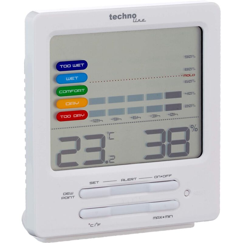 techno line WS 9130 Stazione Meteo, Argento/Nero