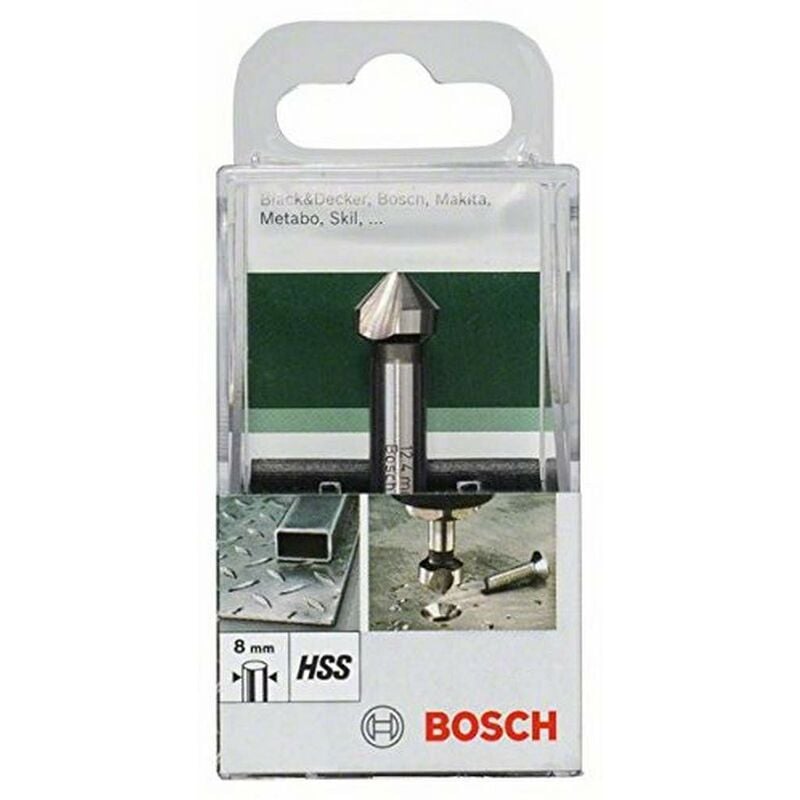 Bosch 2609255122 - Svasatore HSS, M5, da 12 x 56 mm, taglienti a 90°