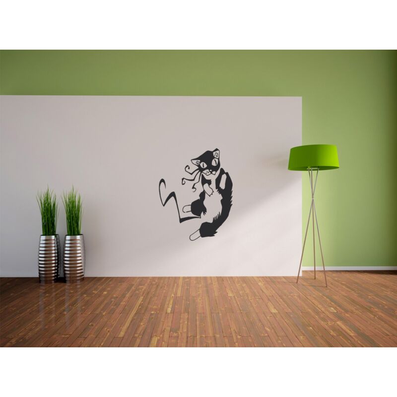 Adesivo Da Parete Vinile - Design Con Buco Per Topo, Nero, 18x7 Cm - Foto 5