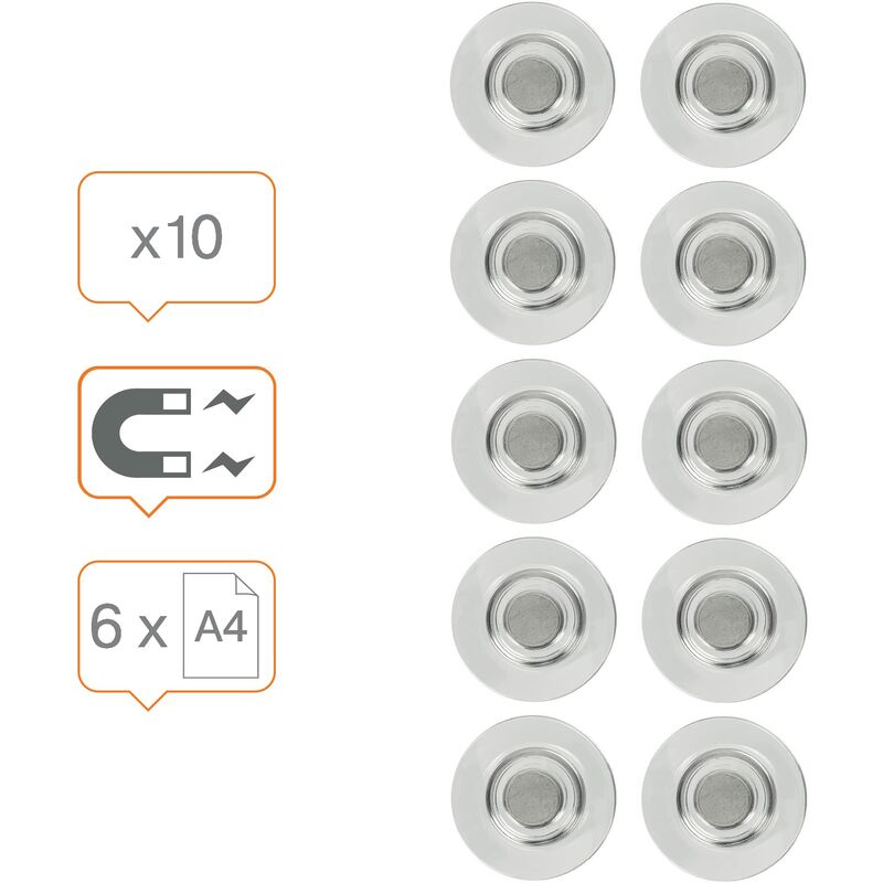 Nobo Magneti per lavagna magnetica, confezione da 10 magneti