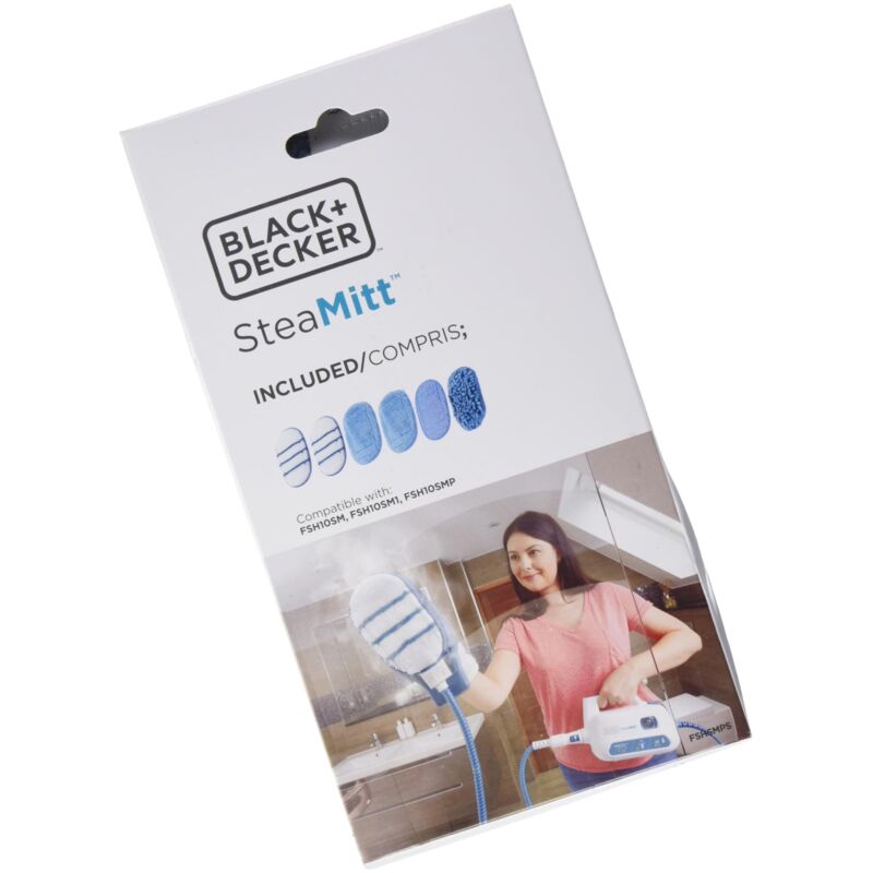 2 Estropajos De Vapor De Microfibra BLACK+DECKER Con Guante Steamitt™ FSHSMPA-XJ