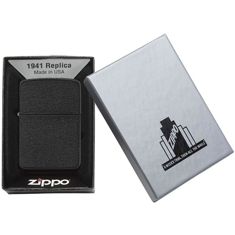 Zippo 29082 Accendino A Benzina Regal·lar - Ottone Nero, Made In USA, Antivento E Ricaricabile (5,7x3,7x1,2 Cm)